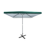 Thickened Sunshade Umbrella Large Umbrella Stall Commercial Super Large Outdoor Large Stall Umbrella Square Courtyard Umbrella Dark Green 3.2m * 2.5m