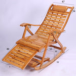 Bamboo Rocking Chair Elderly Rocking Chair Adult Leisure Chair Folding Chair Outdoor Reclining Chair Lunch Break Bamboo Taishi Rattan Bamboo Chair