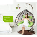 Household Basket Rattan Chair Indoor Cradle Chair Single Double Hammock Bird's Nest Hanging Orchid Rocking Chair Lazy Hanging Chair Single White