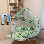 Hanging Basket Rattan Chair Household Indoor Rocking Chair Outdoor Rocking Chair Hammock Balcony Hanging Basket Chair Swing Hanging Coffee Color Chair