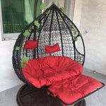 Hanging Basket Rattan Chair Household Indoor Rocking Chair Outdoor Rocking Chair Hammock Balcony Hanging Basket Chair Swing Hanging Coffee Color Chair