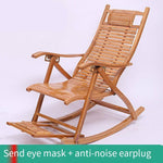 Rocking Chair Adult Household Folding Chair Summer Nap Balcony Leisure Elderly Bamboo Rocking Single Sofa Carefree Yard Rocking Chair