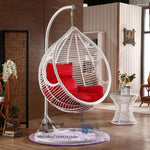 Outdoor Coarse Rattan Imitation Rattan Single Double Hanging Chair Balcony Rocking Chair Indoor Courtyard Leisure Rocking Chair Coarse Coffee Single