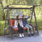 Outdoor Swing Chair Courtyard Double Hanging Chair Household Balcony Solar Iron Cast Aluminum Swing Upgrade Double Solar Swing