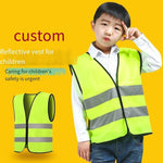 25 Pieces Children's Safety Clothing Reflective Vest Group Activities Safety Protection Vest Primary School Students' Extracurricular Fluorescent Clothing