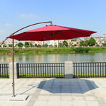 2.7m Double Top Umbrella Coffee Color With Marble Base Stall Umbrella Big Sun Umbrella Balcony Umbrella Banana Umbrella