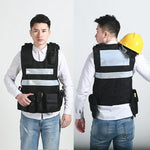 Reflective Vest Safety Clothes Public Security Patrol Road Administration Management Riding Clothes Traffic Locomotive Tactics High Grade Black