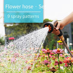 Watering Hose Nozzle High Pressure Car Washing Water Gun Garden Household Garden Storage Frame Tool Set Water Gun + 50m Storage Car Set