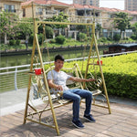 Outdoor Double Swing Chair Children's Swing Hanging Chair Courtyard Adult Cradle White Vertical Grain Iron