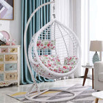 Hanging Chair Bedroom Swing Cradle Chair Cradle Lounge Chair Balcony Rocking Chair White Single Rattan Extra Large Without Armrest