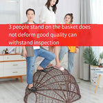 Basket Cane Chair Cradle Chair Indoor Swing Household Double Coffee [with Armrest]