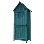 Outdoor Garden Tool Room Outdoor Storage Cabinet Waterproof Sunscreen Balcony Courtyard Sundry Cabinet 1 Turquoise