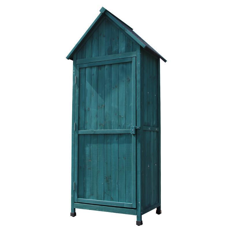 Outdoor Garden Tool Room Outdoor Storage Cabinet Waterproof Sunscreen Balcony Courtyard Sundry Cabinet 1 Turquoise