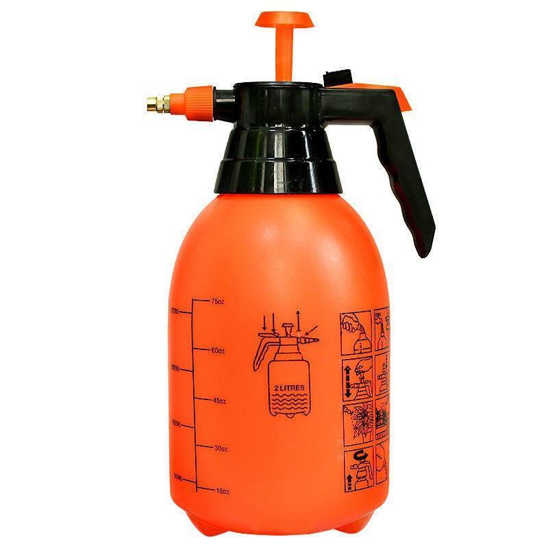 Manual Pneumatic Flower Watering Kettle Watering Pot Garden Tools Sprayer Disinfectant Flower 3L Of Orange [upgraded Metal Bar]