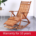 Bamboo Rocking Chair Elderly Rocking Chair Summer Cane Chair Balcony Lunch Break Chair  Winter And Summer Dual Purpose Nap Chair Folding Chair