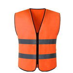 Two Horizontal Orange Reflective Vest Traffic Protection Reflective Vest Warning Clothing Construction Road Maintenance