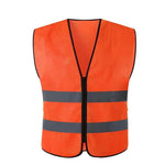 Two Horizontal Breathable Orange Reflective Vest Traffic Protection Reflective Vest Warning Clothing Construction Road Maintenance