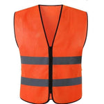 Two Horizontal Breathable Orange Reflective Vest Traffic Protection Reflective Vest Warning Clothing Construction Road Maintenance