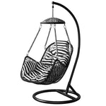 Hanging Basket Rattan Chair Swing Chair Outdoor Courtyard Lazy Gray (square Hat Style) Including Pedal Coffee Table