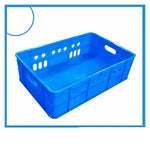 PE Plastic Fresh Vegetable Basket Milk Supermarket Storage Turnover Basket Blue