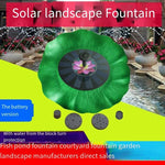 Solar Energy Fish Pond Oxygen Pump Solar Energy Lotus Leaf Fountain Water Pump Outdoor Garden Rockery Running Water Fish Tank Fish Pond Fountain 2.5w