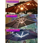 3.5m Outdoor Sunshade Umbrella Solar Umbrella With LED Light Roman Umbrella Garden Large Stall Umbrella Aluminum And Super Light