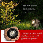 Solar Energy Outdoor Courtyard Landscape Garden Decoration Lawn Simulation Stone Waterproof Led Projection Lamp Made To Imitate Stone Spotlight