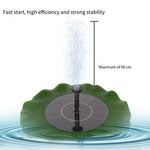 Solar Lotus Leaf Fountain Floating Pool Outdoor Pond Water Pump Small Garden Fountain 5 Kinds Of Nozzles Oxygenation Running Water Landscape 3w