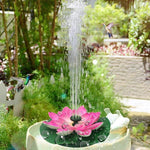 Large Diameter 20cm Solar Energy Outdoor Rockery Flowing Water Fish Pond Garden Landscape Fountain 2.5w