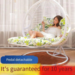 Hanging Chair Indoor Hanging Chair Swing Cradle Chair Bird's Nest Chair Swing Chair Adult Single White Rattan