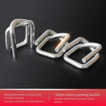 15 Pieces Steel Wire Packing Buckle 32mm Flexible Fiber Belt Heavy Packing Buckle Fiber Packing Buckle