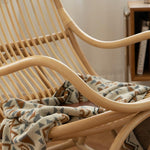 Large Rocking Chair / Rocking Chair Reclining Chair Adult Balcony Household Leisure Rattan Woven Rocking Chair