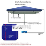 2m * 2m Outdoor Sunshade Umbrella Square Sunshade Umbrella Large Umbrella Commercial Umbrella Sunscreen Umbrella Blue