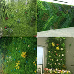 Green Plant Wall Decoration Plant Wall Lawn Door Head Indoor Background Image Wall Hanging Plastic Simulation Turf Flower Fake Flower With Flower Rising * 1 Piece