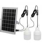 New Solar Lighting Bulb One Driving Two Lighting System Split Courtyard Lamp Solar Lantern Bulb 6W One Driving Two Bulbs 10m Wire