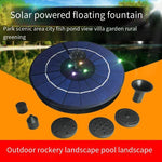 New Solar Floating Fountain With Lamp And Charging Function Water Floating Landscape Fountain Diameter 1618 5v1.4w Fountain With Rechargeable Battery And Lamp