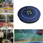 New Solar Floating Fountain With Lamp And Charging Function Water Floating Landscape Fountain Diameter 1618 5v1.4w Fountain With Rechargeable Battery And Lamp