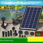 Solar Fountain Fish Tank Filter Nozzle Fish Tank Oxygenation Outdoor Courtyard Garden Rockery Landscape Water Circulation 2w Solar Fountain Lift 1m