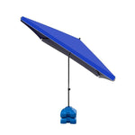 Sun Umbrella Sunshade Umbrella Large Outdoor Stall Square Folding Courtyard Umbrella Outdoor Canopy Thickening Sunscreen Slope Umbrella Blue 1.8 * 2.2 Slantable