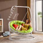 Hanging Basket Rattan Chair Swing Indoor Cradle Chair Hanging Orchid Rocking Chair Courtyard Swing Double Cradle Adult Rocking Net Red Hanging Rocking Chair Large Double Hanging Chair