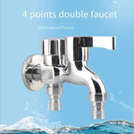 4-point Tap Double Outlet Watering Garden Tap Household Car Washing Water Grab Water Pipe Multi-purpose Copper Nozzle Double Outlet Tap