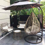 Outdoor Balcony Hanging Chair  Household Basket Rattan Chair Indoor Lazy Simple Swing Hanging Chair (pillow)