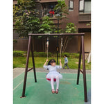 Outdoor Swing Kindergarten Outdoor Swing Single Person Community Household Courtyard Large Amusement Equipment Milky White Climbing