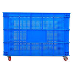 Thickened Clothes Basket With Wheel Turnover Box Storage Logistics Large Plastic Turnover Basket Outer Diameter 810*570*500mm