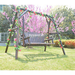 Courtyard Solid Wood Swing Chair Wooden Hanging Chair Anti-corrosion Wood Carbonized Wood Chair Large Without Flowers And Rattan