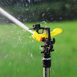 Gardening Sprinkler 360 Degree Garden Lawn Vegetable Garden Sprinkler Greening Arm Irrigation Sprinkler Equipment Ground Sprinkler + 4 Tap Set