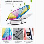 Summer Reclining Chair Balcony Household Lazy Back Leisure Nap Rocking Chair Adult Color Rattan Chair Elderly Leisure Chair Black Mat + Installation Tool