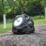 Solar Outdoor Courtyard Lamp Simulation Stone Lamp Waterproof Garden Villa Lawn Landscape Decoration Projection Spotlight - White Light (single)