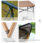 Aluminum Alloy Outdoor Folding Stool Camping Chair Park Picnic Portable Camping Table Fishing Butterfly Beige (including Canvas Storage Bag)