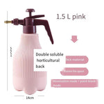 Pressure Type Watering Flower Spray Bottle Small Watering Pot Atomizing Spray Bottle Horticultural Plastic Watering Kettle Household Watering Pot 1.5 Liter Pink